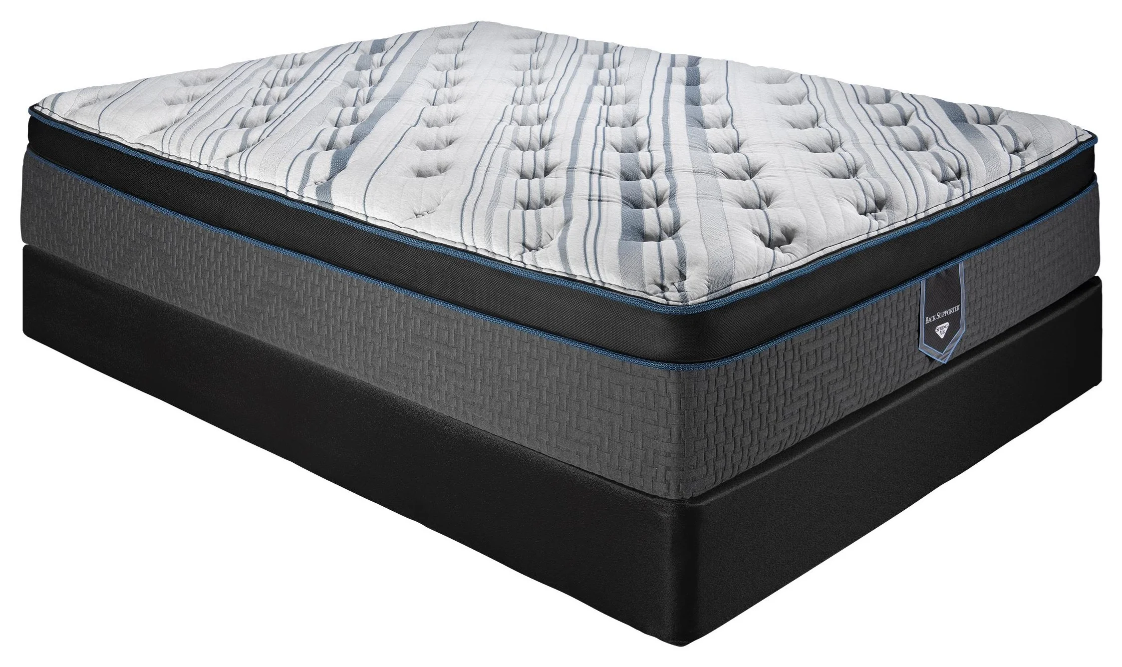 Restonic Lauren REASTLAURSETT Restonic Queen Lauren Plush Hybrid Euro Top Mattress & Foundation